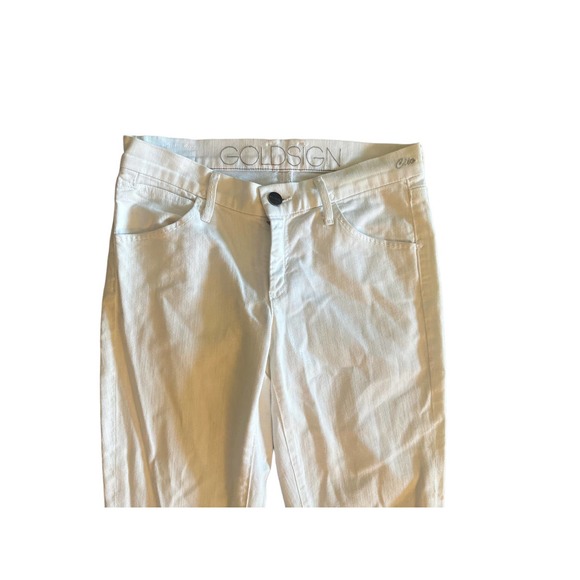 Women 27 Goldsign Clio White Flare Leg Denim Jeans Pants Mid-Rise USA-Made - Picture 2 of 7